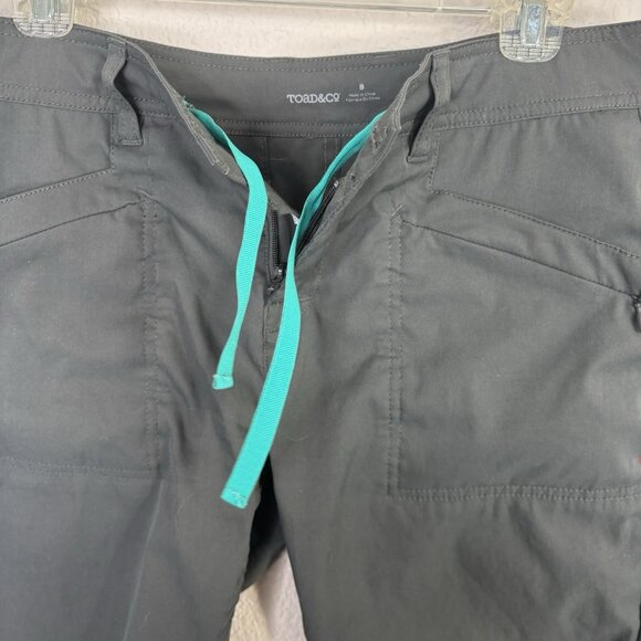 Toad & Co. Metrolite Hiking Shorts Size 8 Gray Drawstring Outdoor Toad&Co - Picture 5 of 9